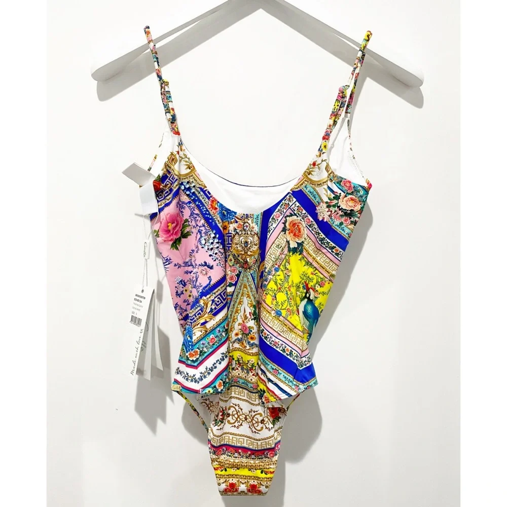 Camilla White Swarovski Crystal SCOOP NECK ONE PIECE
PARTY IN THE PALACE - Picture 5 of 7